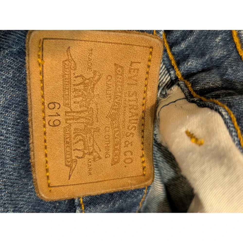 Vintage Levis 619 Orange Tab‎ Jeans Mens 36x34(32)  Straight Leg Made in Canada